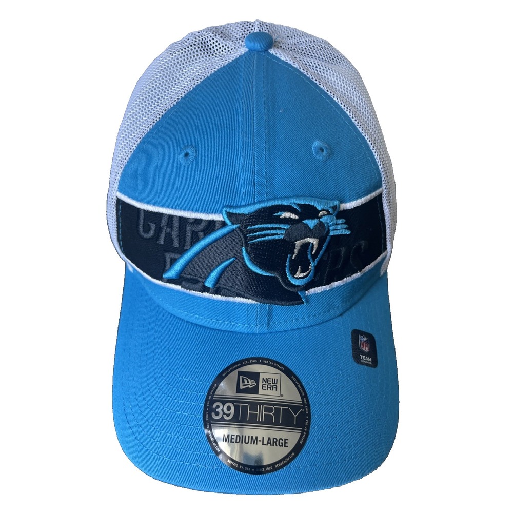 New Era 39THIRTY NFL Carolina Panthers Fitted Trucker Mesh Hat Cap Mens Size M/L